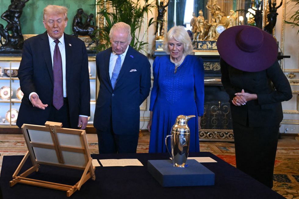 Donald Trump, King Charles and Queen Camilla