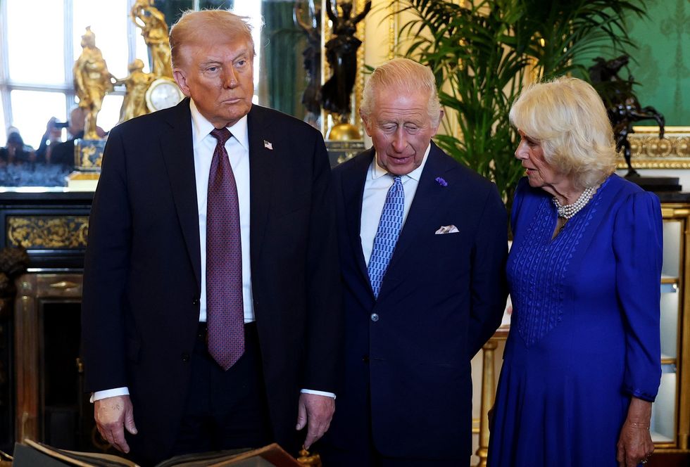 Donald Trump, King Charles and Queen Camilla