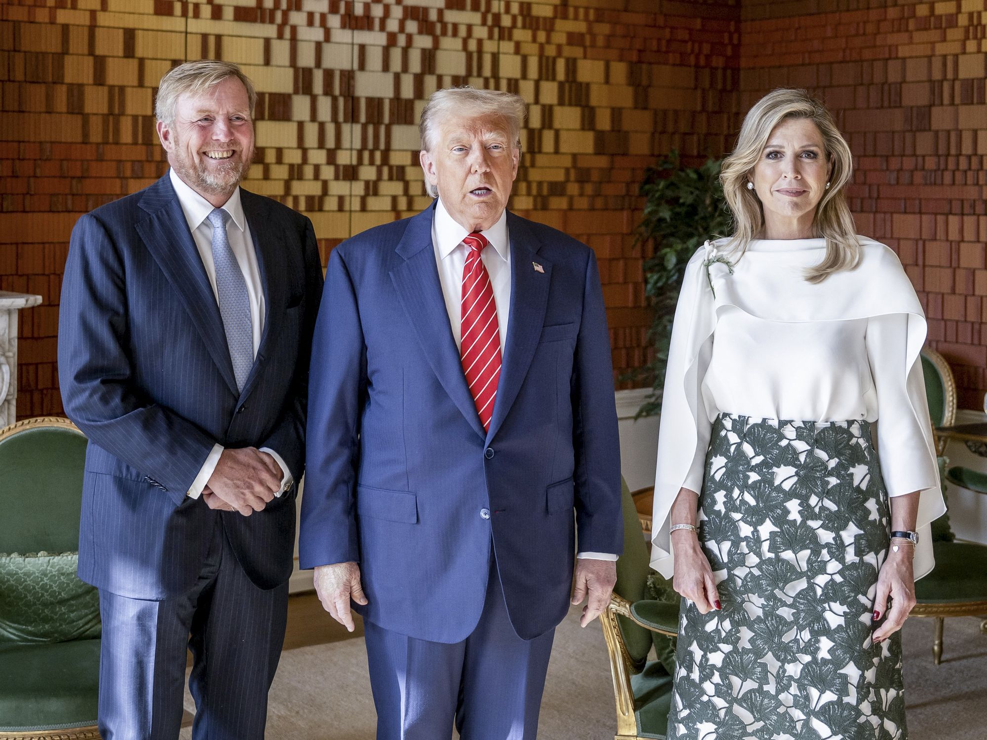 Donald Trump, King Willem-Alexander and Queen Maxima