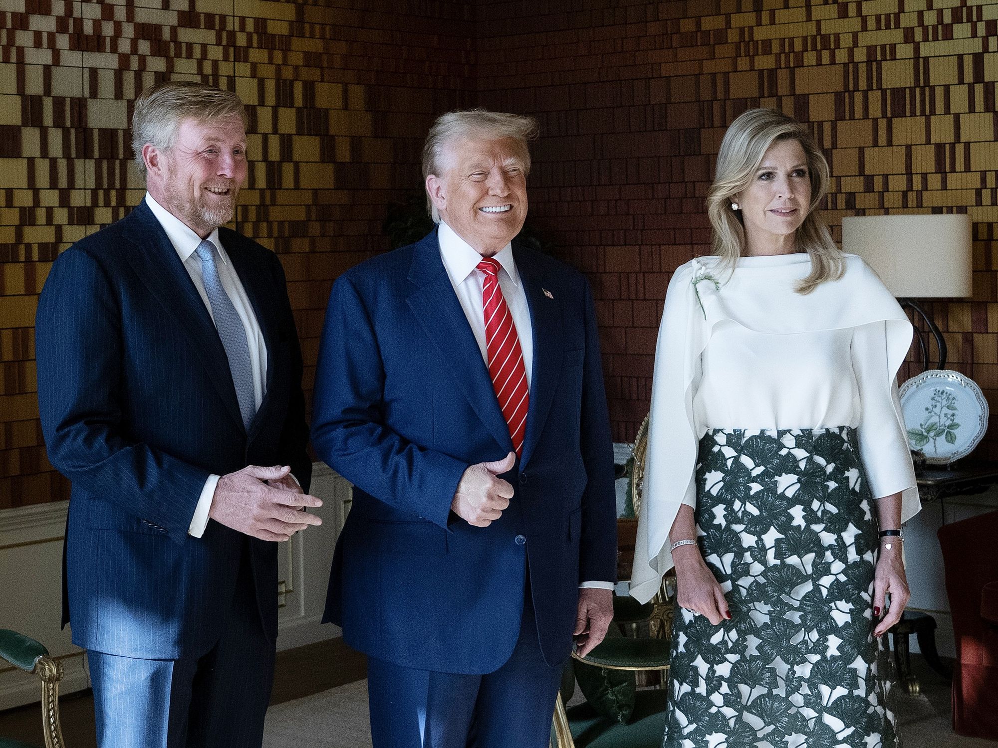 Donald Trump, King Willem-Alexander and Queen Maxima