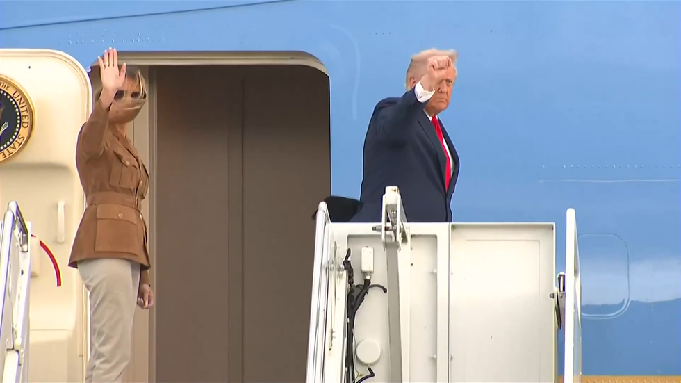 Donald Trump leaving