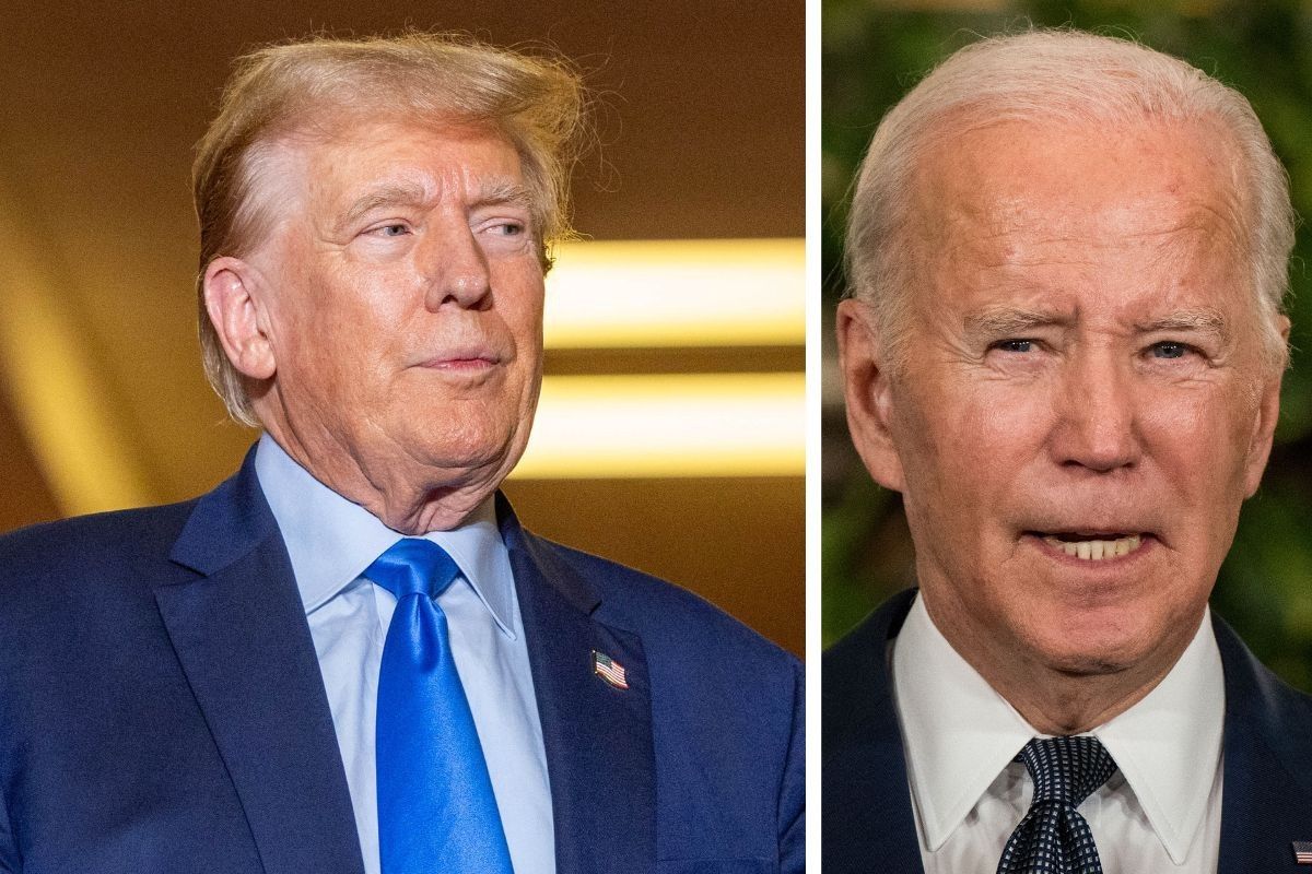 Donald Trump (left) and Joe Biden (right)