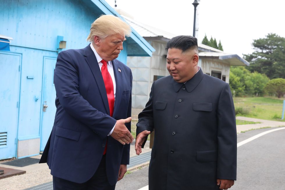 Donald Trump (left) and Kim Jong-un (right)