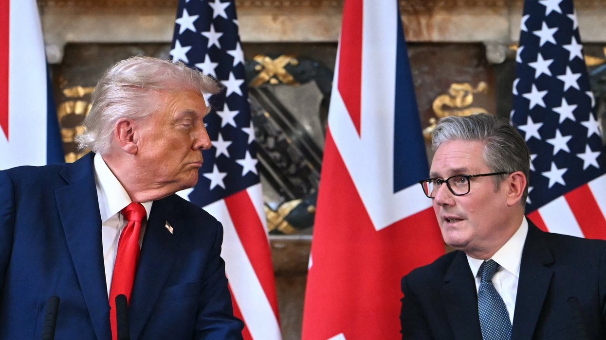 Donald Trump (left), Keir Starmer (right)