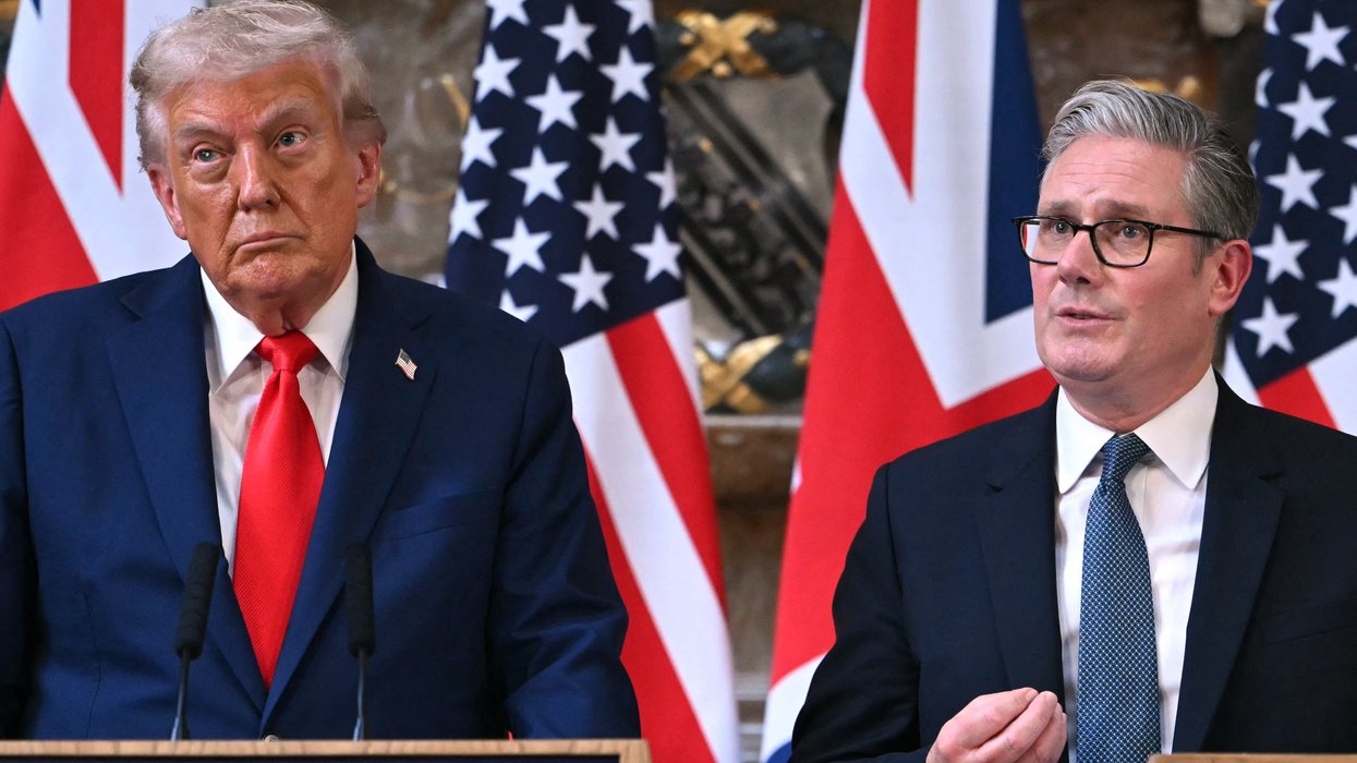 Donald Trump (left), Keir Starmer (right)
