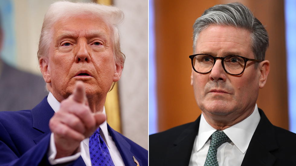 Donald Trump (left), Keir Starmer (right)