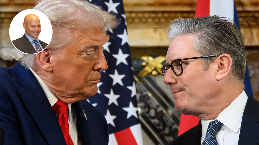 Donald Trump (left), Keir Starmer (right)
