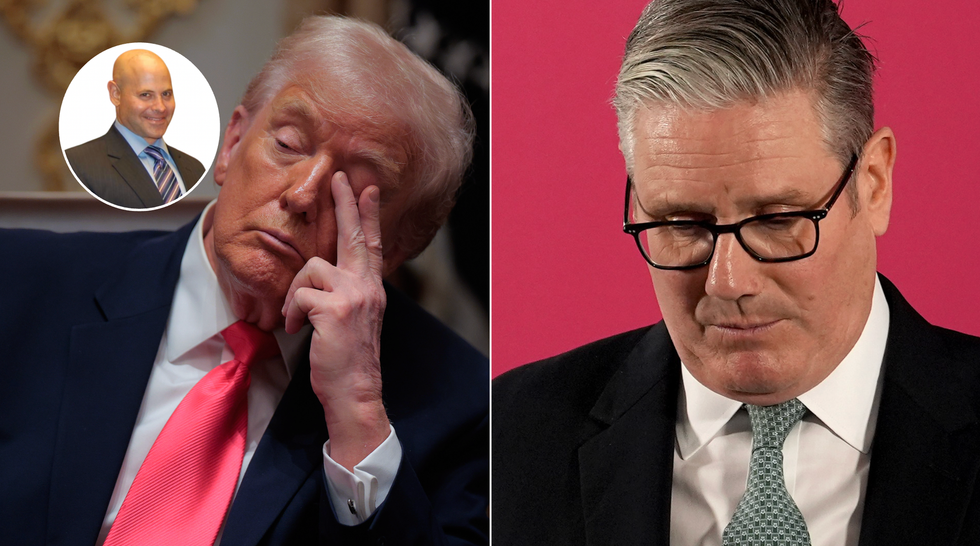 Donald Trump (left), Keir Starmer (right)