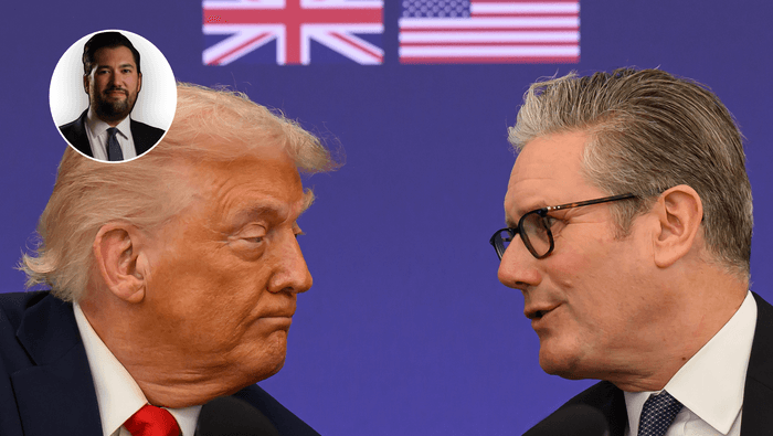 Donald Trump (left), Keir Starmer (right)