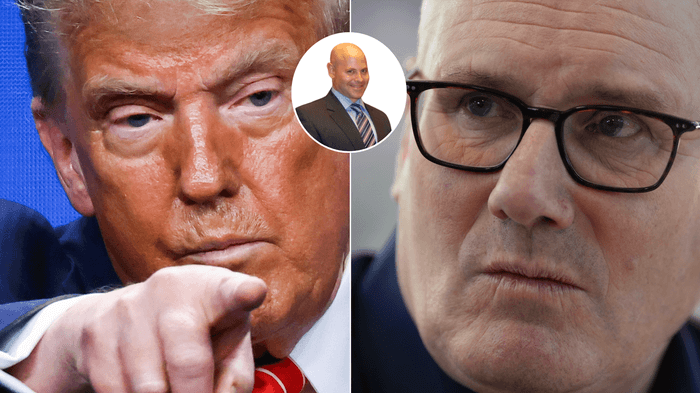 Donald Trump (left), Keir Starmer (right)
