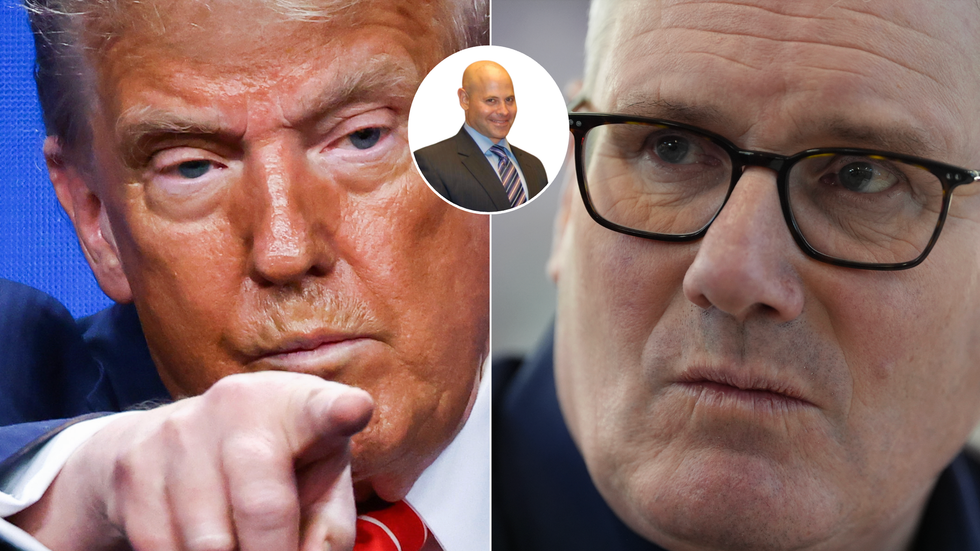 Donald Trump (left), Keir Starmer (right)