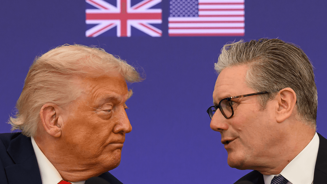 Donald Trump (left), Keir Starmer (right)