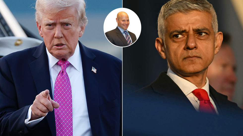 Donald Trump (left), Sadiq Khan (right)