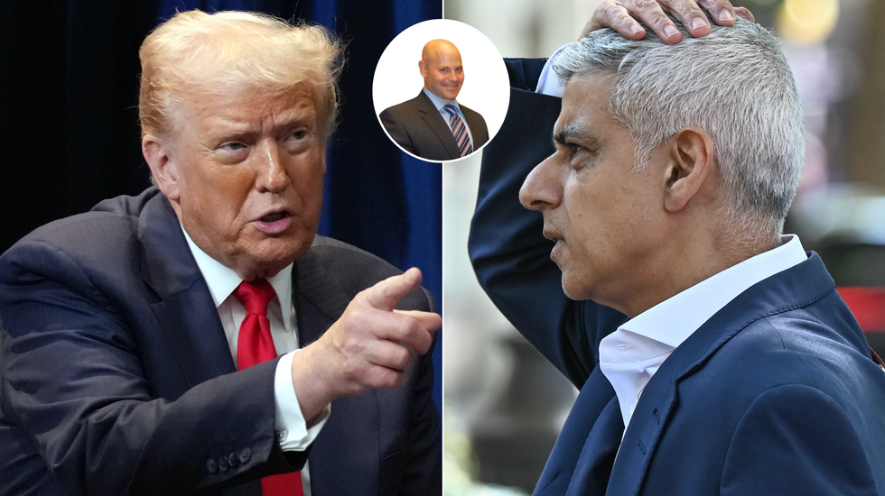 Donald Trump (left), Sadiq Khan (right)