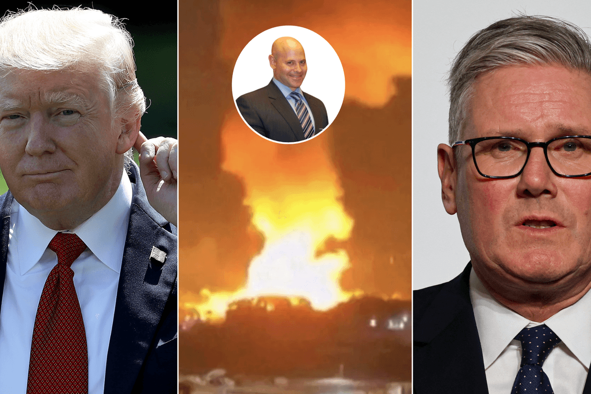 Donald Trump (left), Venezuela strike (middle)