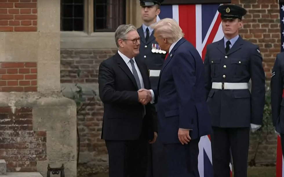 Donald Trump meets Sir Keir Starmer at Chequers