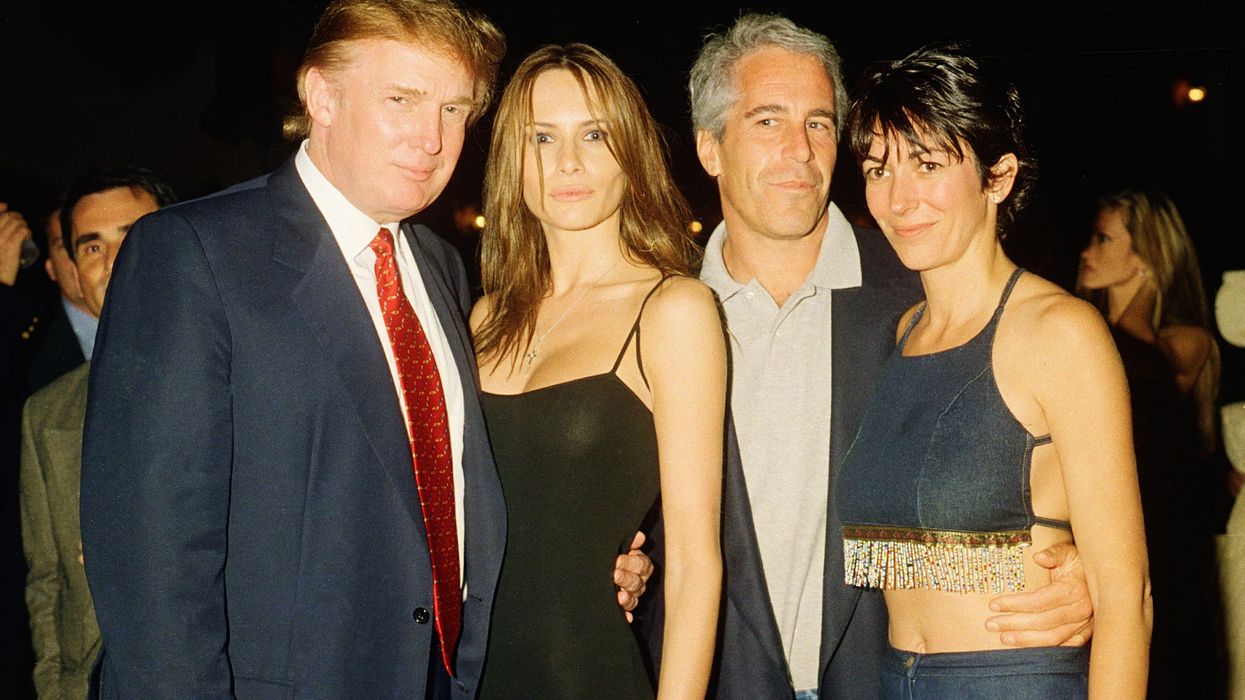 Donald Trump, Melania Trump ,Jeffrey Epstein and Ghislaine Maxwell