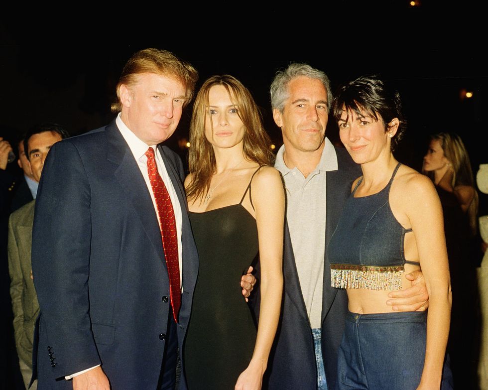 Donald Trump, Melania Trump ,Jeffrey Epstein and Ghislaine Maxwell
