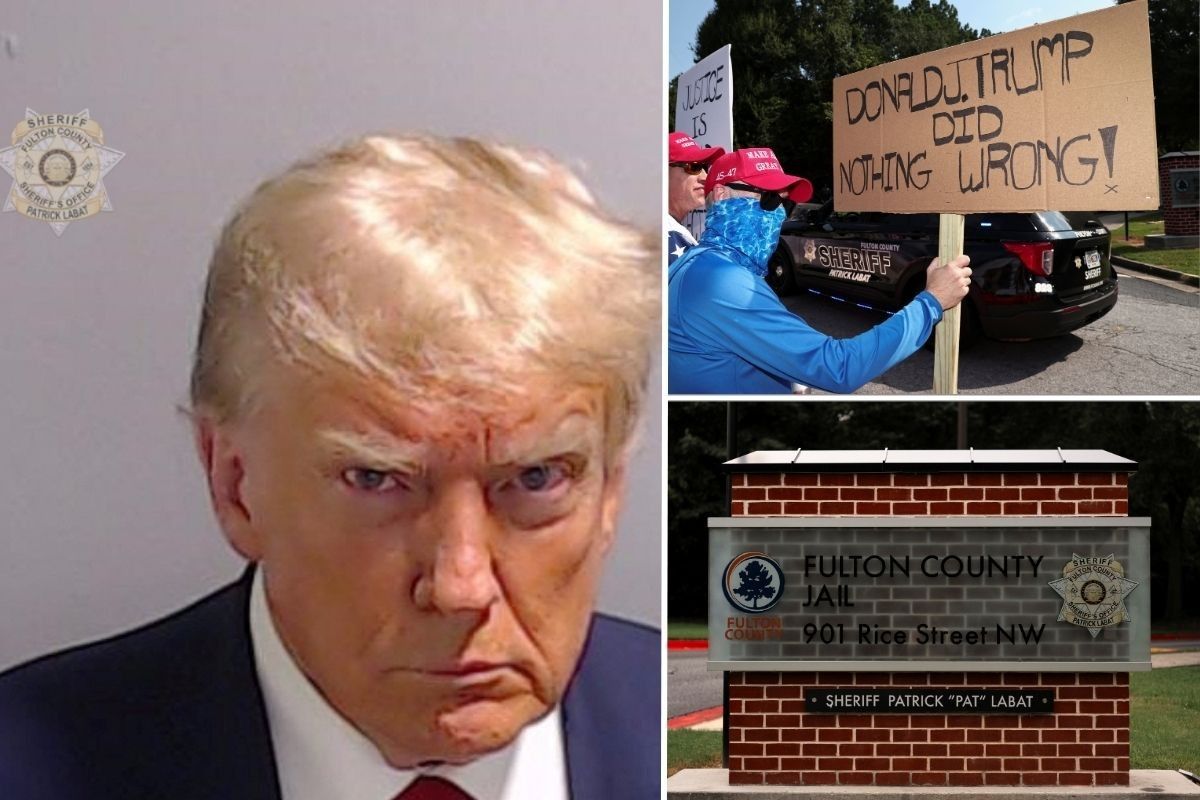 Donald Trump shares own mug shot on social media as he releases defiant