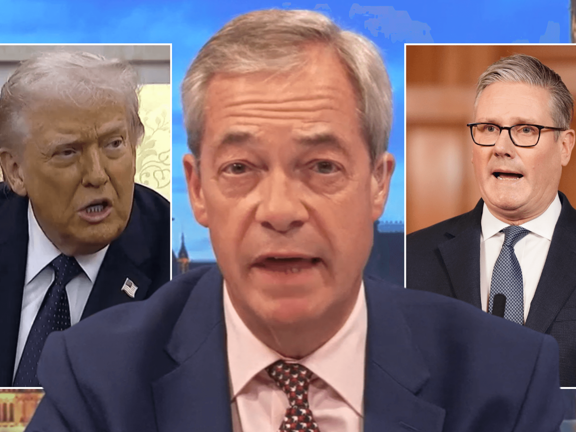 Donald Trump; Nigel Farage; Keir Starmer