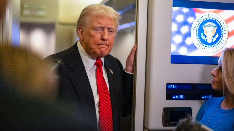 Donald Trump on Air Force One