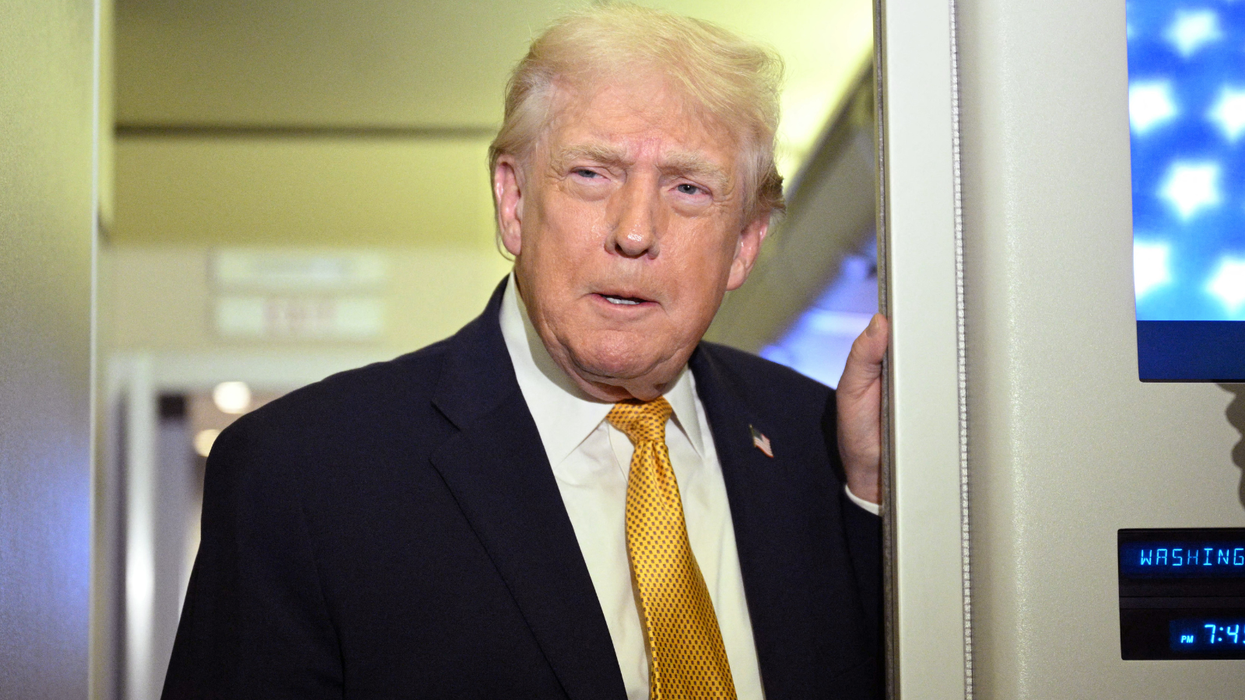 Donald Trump on Air Force One