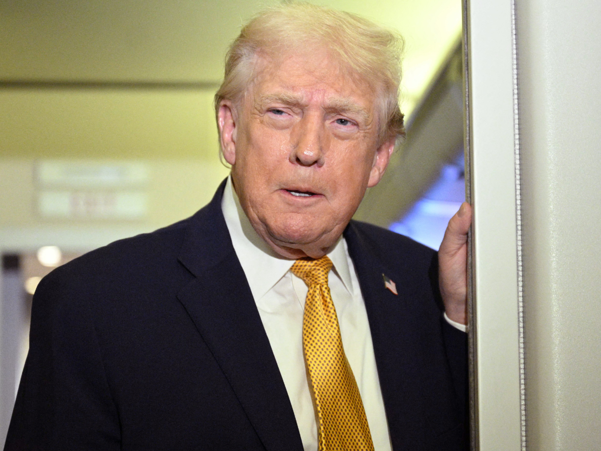 Donald Trump on Air Force One