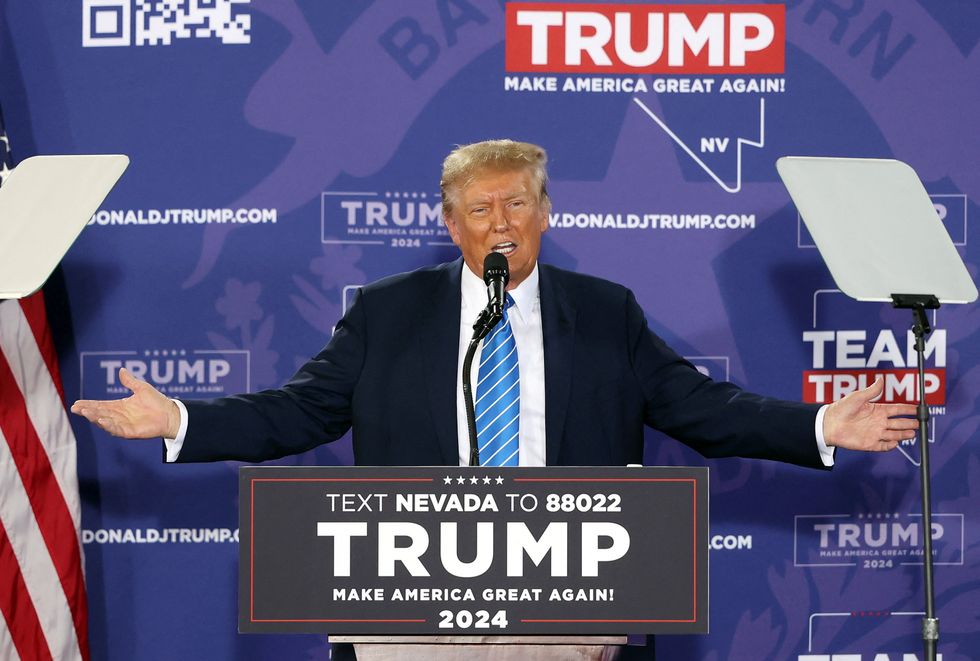 Donald Trump on the campaign trail in Nevada