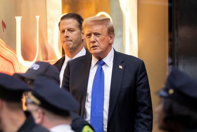 Donald Trump outside Trump Tower, in New York City