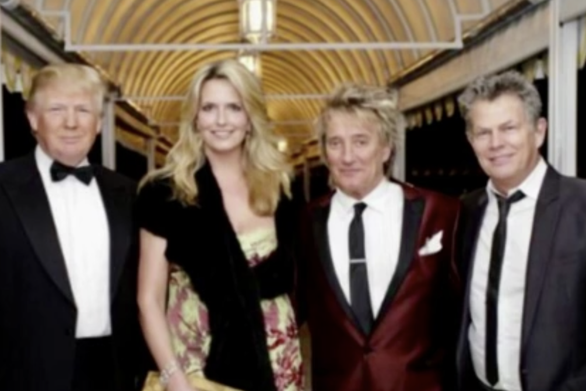 Donald Trump, Penny Lancaster and Rod Stewart