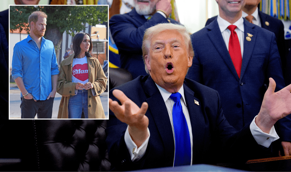 Donald Trump, Prince Harry and Meghan Markle