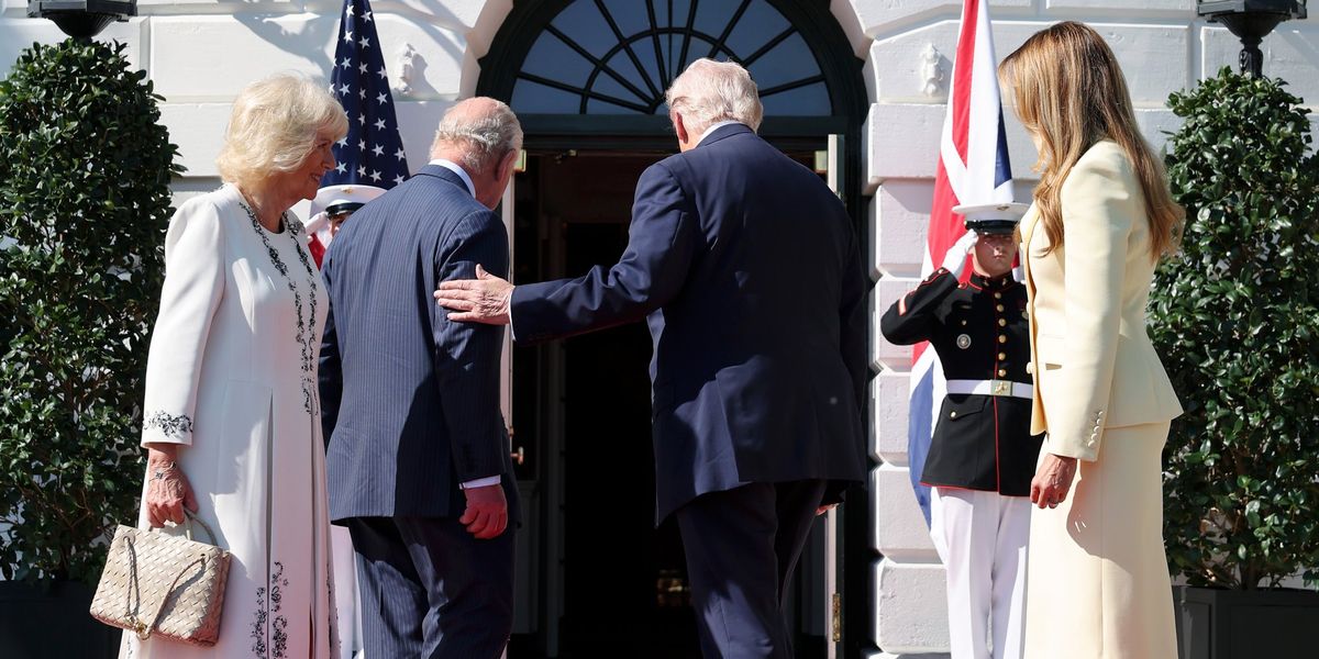 Donald Trump breaks royal protocol immediately after meeting King Charles at White House Donald Trump breaks royal protocol immediately after meeting King Charles at White House
