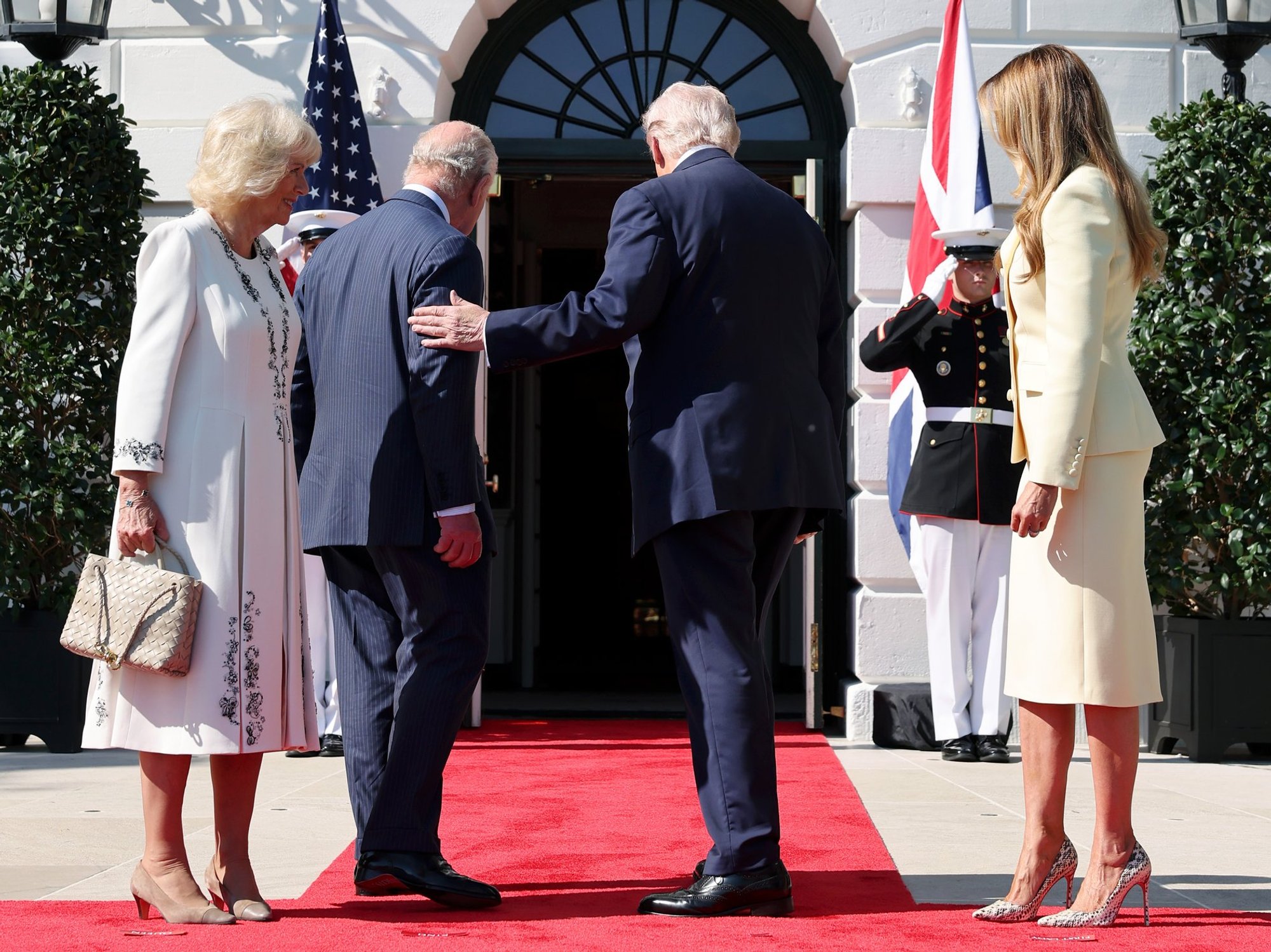 Donald Trump Queen Camilla King Charles First Lady Melania Trump