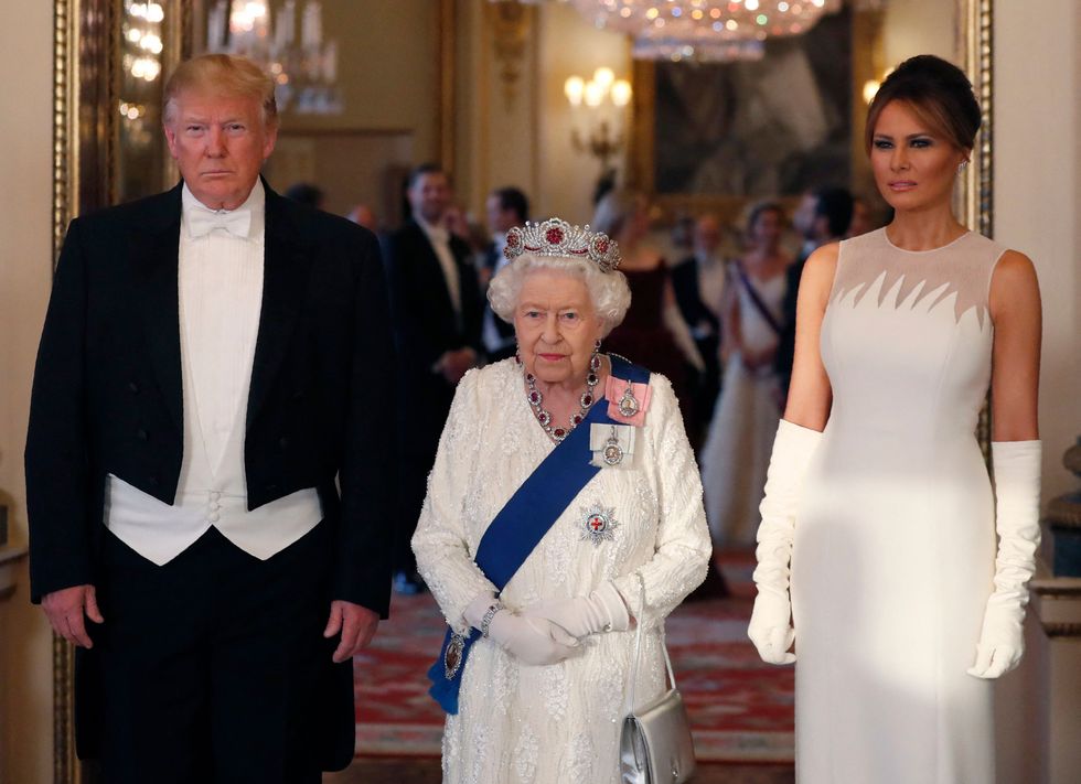 Donald Trump, Queen Elizabeth and Melania Trump