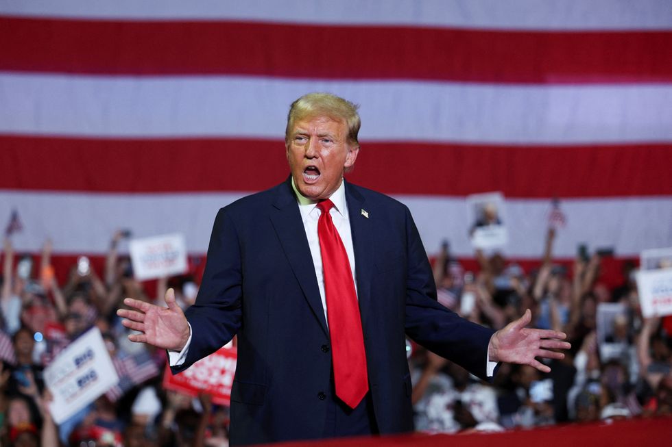 Donald Trump speaks in Philadelphia