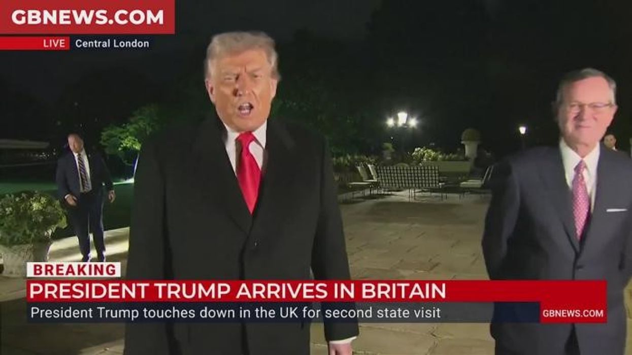 Donald Trump teases 'big day' TODAY as he speaks to media after landing in Britain
