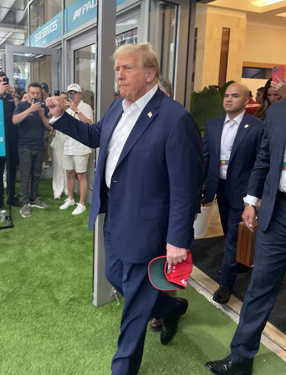 Donald Trump was in attendance at the Miami Grand Prix