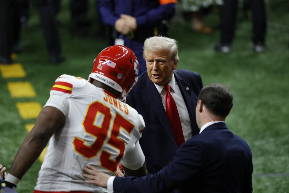 Donald Trump was in attendance at the Super Bowl last year