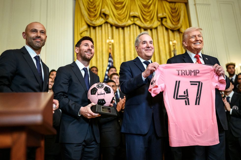 Donald Trump with Inter Miami players