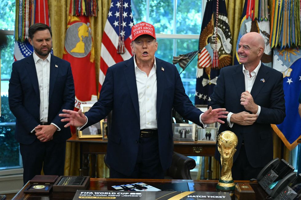 Donald Trump with the World Cup