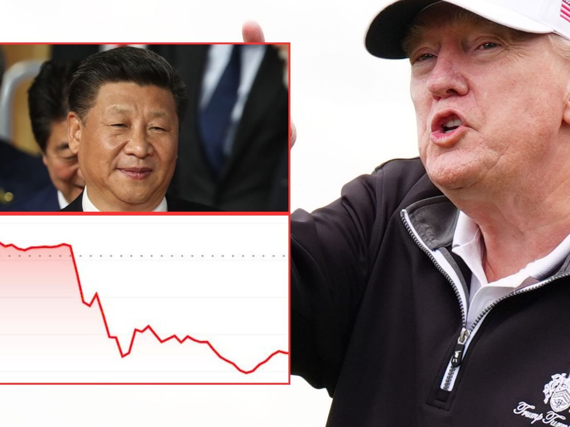 Donald Trump, Xi Jingping and Nasdaq