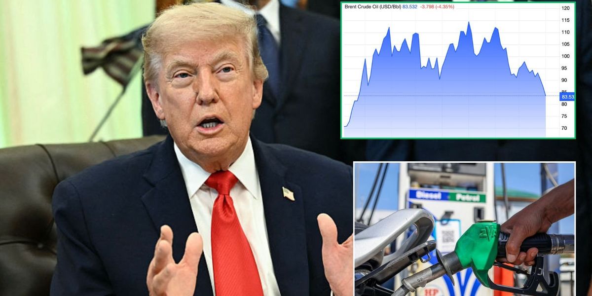 Oil prices plummet as Donald Trump announces peace deal and Strait of Hormuz reopening hopes rise Oil prices plummet as Donald Trump announces peace deal and Strait of Hormuz reopening hopes rise