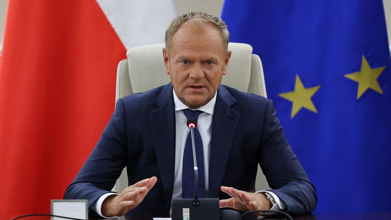 Donald Tusk arriving at the EU summit in Copenhagen