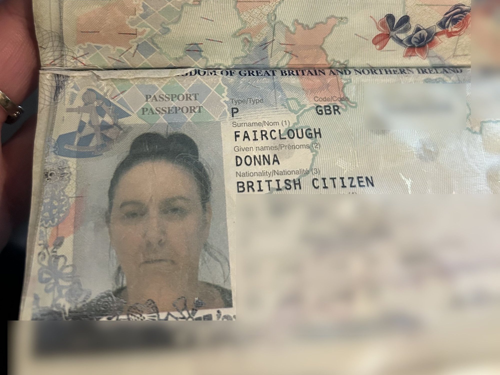 Donna Fairclough passport