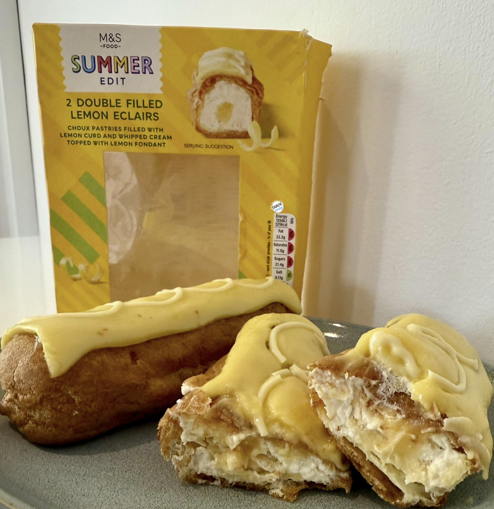 Double Filled Lemon Eclairs in yellow packaging
