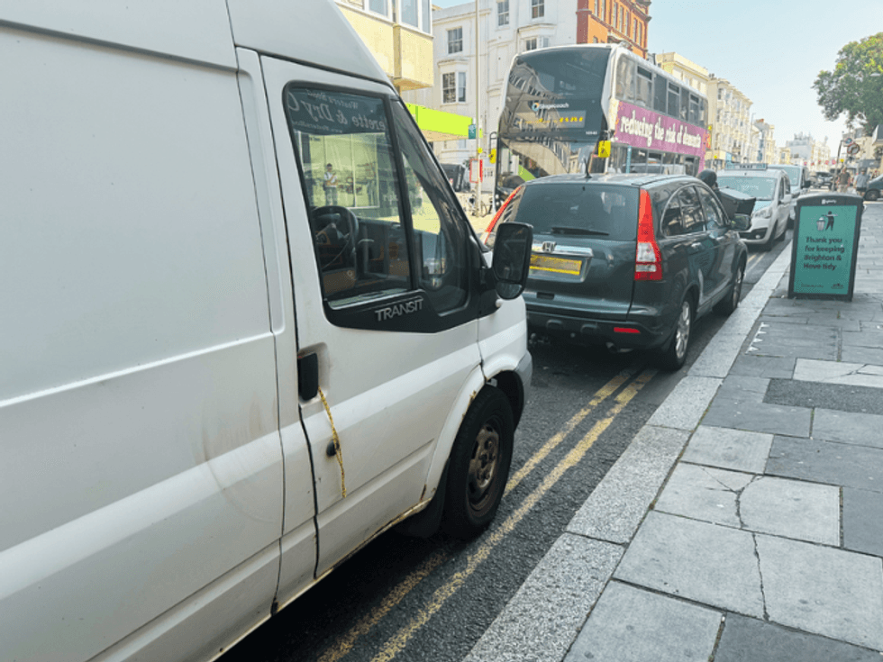 Double yellow lines