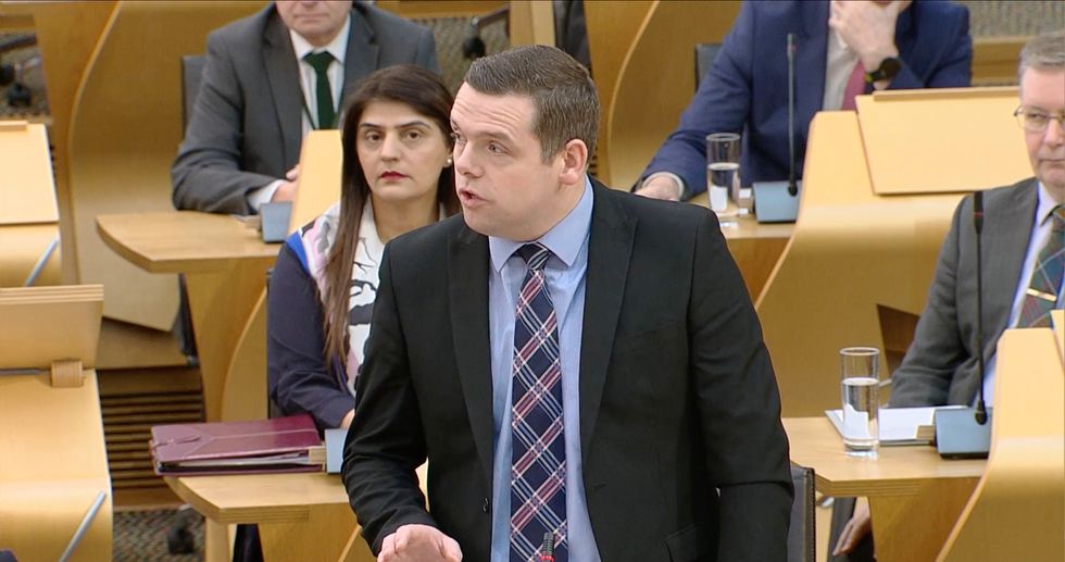 Douglas Ross questioned the First Minister on trans rights