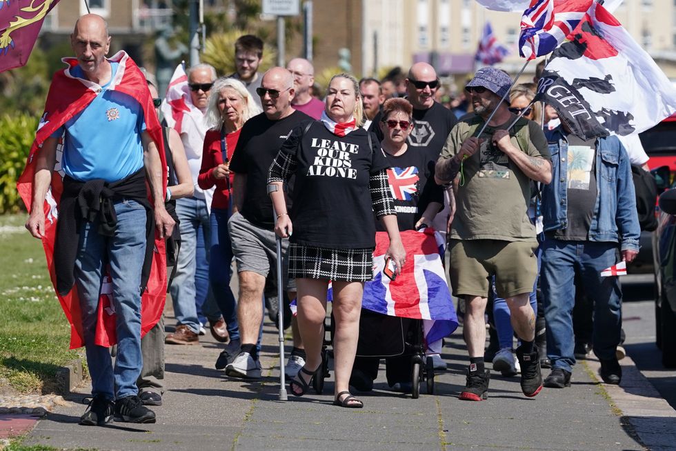 Dover anti-immigration protest