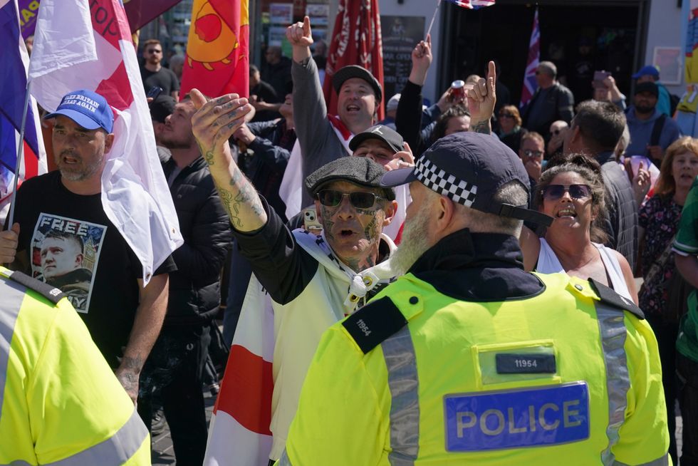 Dover anti-immigration protest