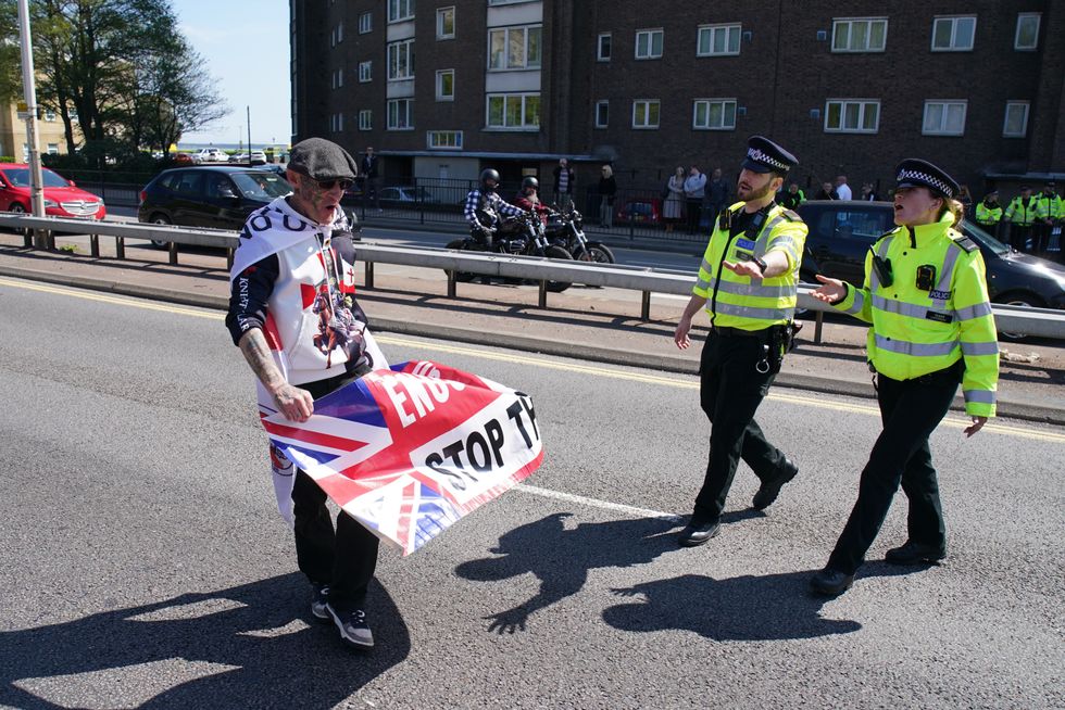 Dover anti-immigration protest